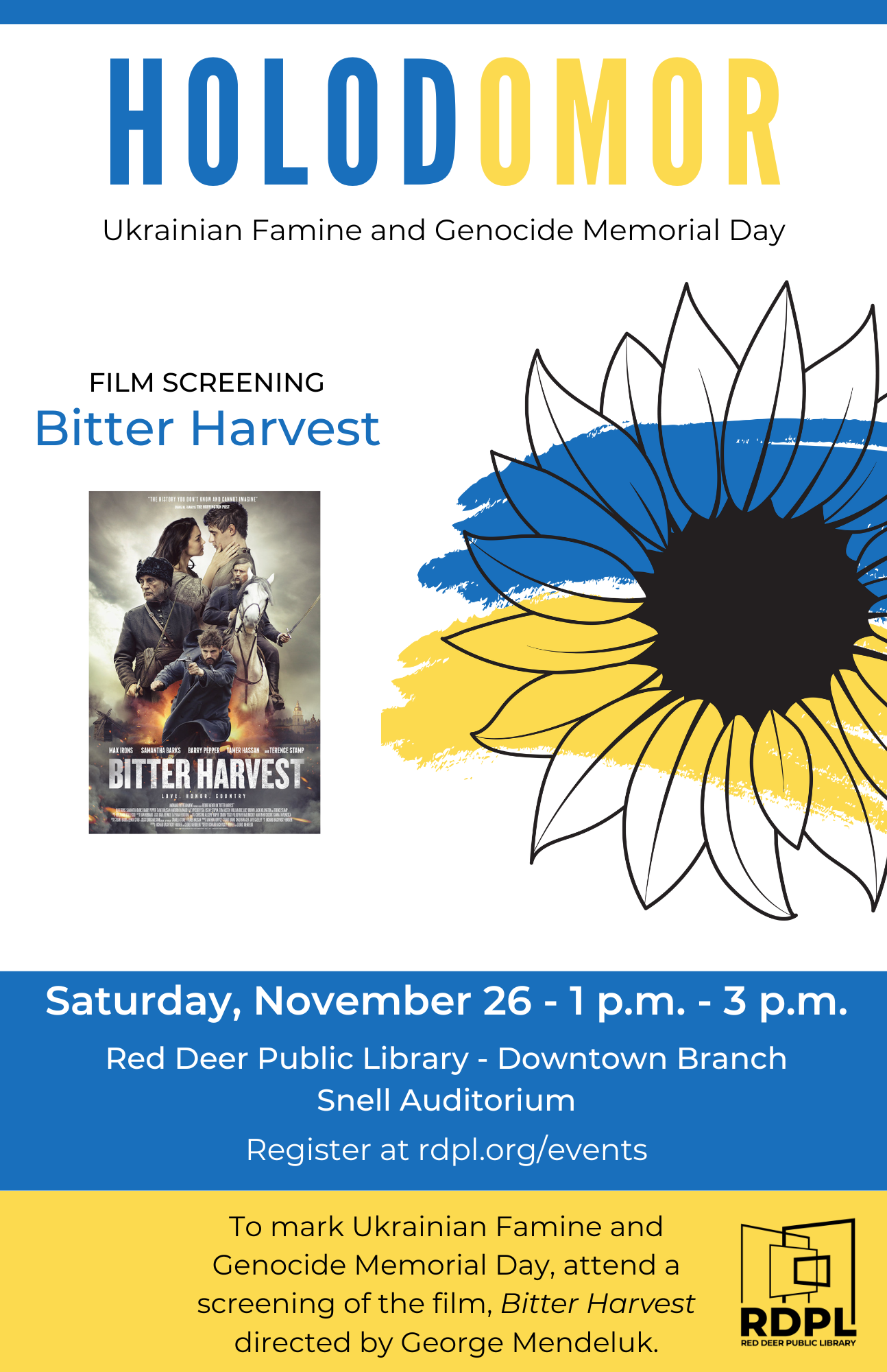 Film Screening of 'Bitter Harvest'