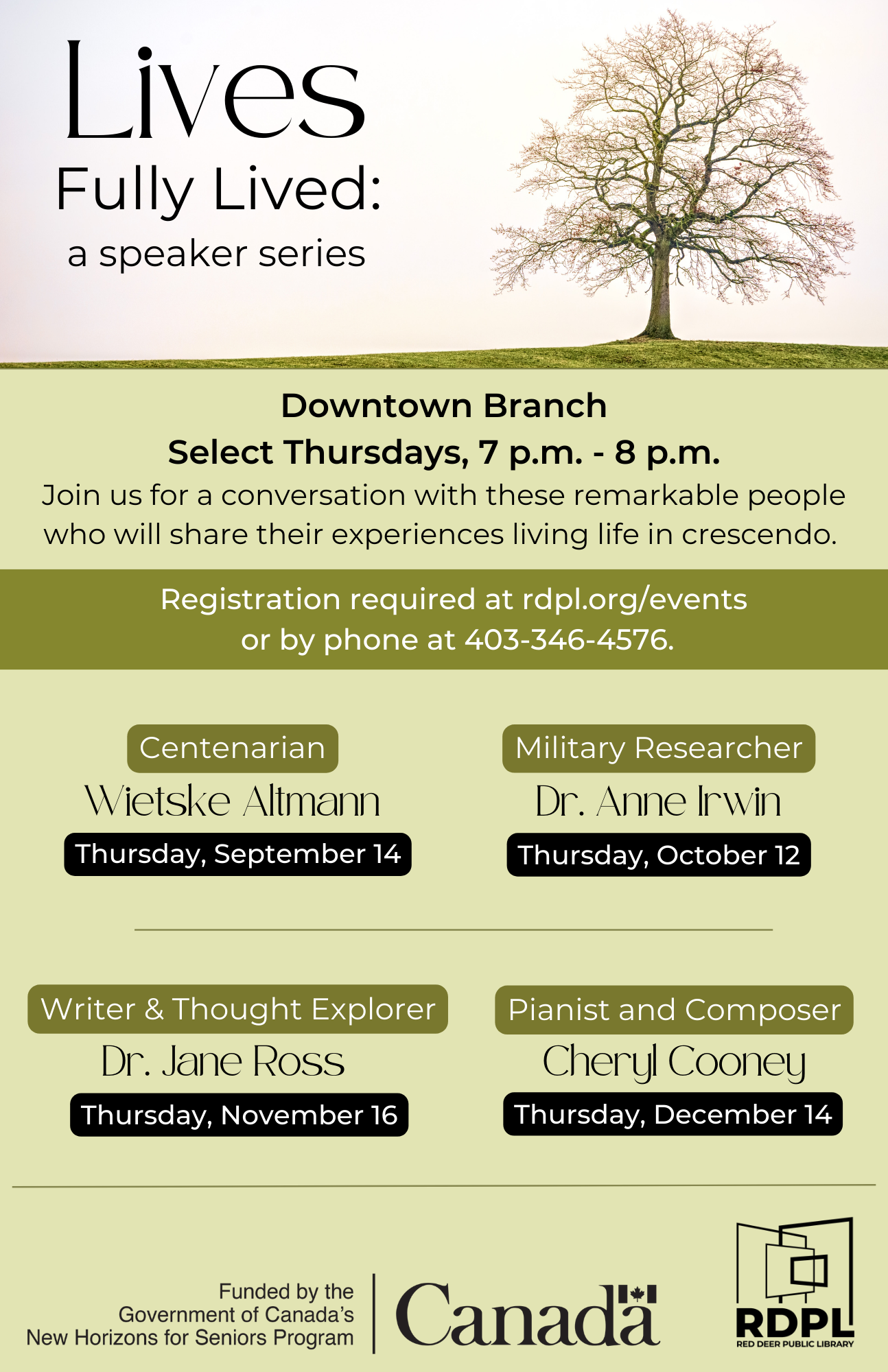 Lives Fully Lived: a speaker series - Meet Pianist and Composer Cheryl Cooney