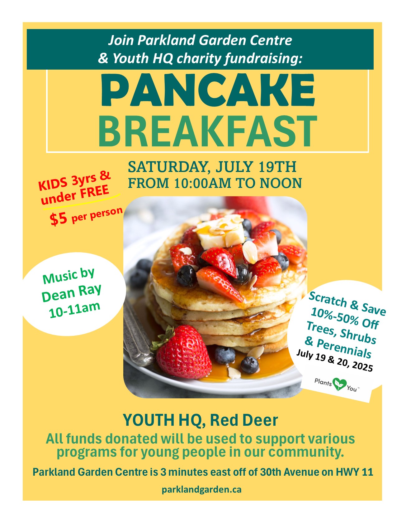 Pancake Breakfast at Parkland Nurseries & Garden Centre