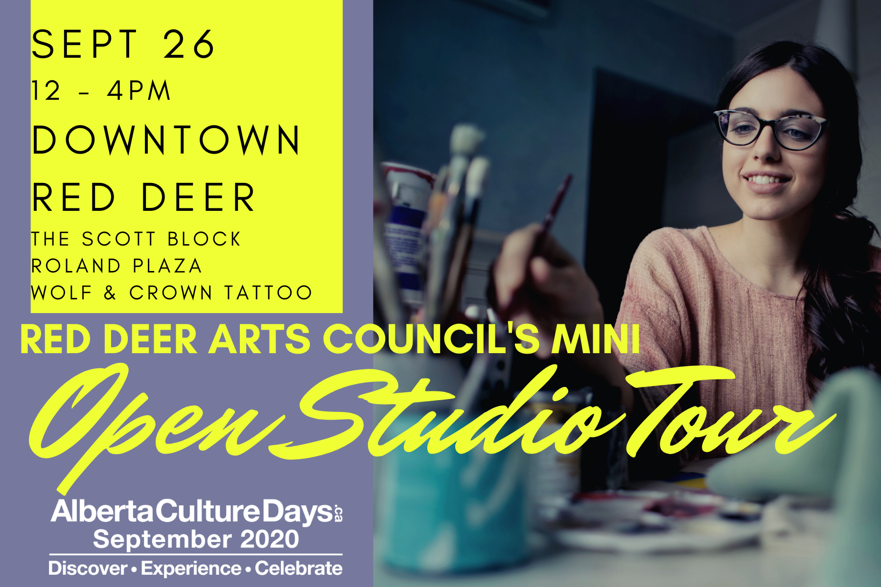 Mini Open Studio Tour in the Glass Front Art Gallery - Alberta Culture Days